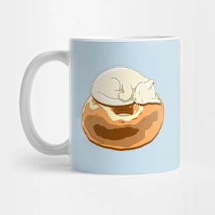 Bagel Cat - White Mug